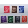 Vatican -1947 - Airmail - Set of 7 Unused hinged stamps