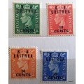 GB - 1951 - George VI - Overprinted `B.A. Eritrea` - 4 Unused Hinged stamps