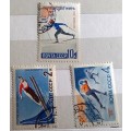 Russia - Soviet Union - 1962 - Winter Sports - 3 Cancelled stamps