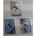 Russia - Soviet Union - 1962 - Winter Sports - 3 Cancelled stamps