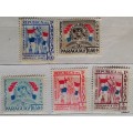 Paraguay - 1957 - Heroes of the Chaco War - 5 Unused Hinged stamps