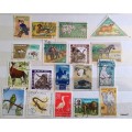 Mixed Lot of 18 Used (some Hinged) stamps - Theme: Animals and Birds