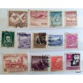 Chile - Mixed Lot of 13 Used  and Unused (some hinged) stamps