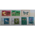 Bulgaria - Mixed Lot of 7 Used and Unused stamps - Theme:  Birds, Butterfly, Farm animals, Flowers