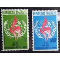 Togo - 1963 - Human Rights - 2 Unused hinged stamps