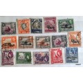 Colonial Britain - Tanganyika Kenya Uganda - George Vi and ElizabethII - Mixed Lot of 15 Used stamps