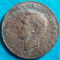 South Africa - 1944 - George VI - Penny - Copper - Only 1mm thick