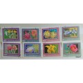 Hungary - 1971 - Flowers - Set of 8 Cancelled Hinged stamps