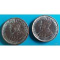 Ceylon - George V - 1922 and 23  - One cent x2 - Bronze