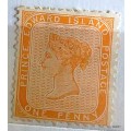 Prince Edward Island -1862 - Queen Victoria - One Penny - 1 Unused Hinged stamp