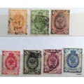 Russia - 1889-1912 - 5 Used Stamps and 2 Used Hinged stamps