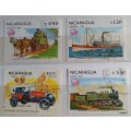 Nicaragua - 1982/84 - Transport - Mixed Lot 4 Cancelled stamps