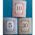 KUT - 1935/60 - Postage Due - 3 Mint stamps (Kenya Uganda Tanganyika)