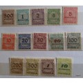Germany - Weimar Republic - 1923 - Inflation issues - 14 Unused Hinged stamps