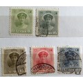 Luxembourg - 1921-26 - Grand Duchess Charlotte - 5 Used Hinged stamps