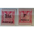New Zealand - 1950 - Overprints - 2 Unused  stamps