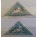 Union of South Africa - 1926 - English: Four Pence/Afrikaans: Vier Pennies - 2 Unused hinged stamps