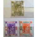 Hong Kong - 1938/52 - George Vi - 3 Used Hinged stamps
