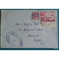 Envelope posted 1949 from Mauritius to Belfast Northern Ireland - Signal Troop Cachet