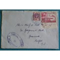 Envelope posted 1949 from Mauritius to Belfast Northern Ireland - Signal Troop Cachet
