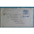 On Active Service - From H.M. Ship Cachet - Blue Tombstone Censor Cachet
