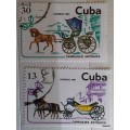 Cuba - 1981 - Horse drawn Carriages - 2 Cancelled stamps