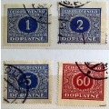 Czechoslovakia - 1928 - Postage Due - 4 Used Hinged stamps