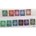 Germany - DDR - 1954/6 - 11 Used (some hinged) stamps