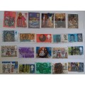 GB - Elizabeth II - Mixed Lot of 21 Used (some Hinged) stamps