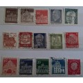 Germany - Mixed Lot of 15 Used (some Hinged) stamps