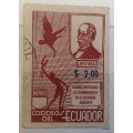 Ecuador - 1952 - Abolition of Slavery Centenary - 1 Imperf Used Hinged Airmail stamp