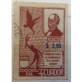 Ecuador - 1952 - Abolition of Slavery Centenary - 1 Imperf Used Hinged Airmail stamp