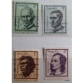 Australia - 1968 - Famous people - Set of 4 Used Hinged stamps