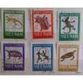 Vietnam - 1966 -  Reptiles - Set of 6 Used Hinged stamps
