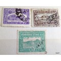 India - Charkhari State - 1931 - General Issue Pictorial - 3 Used Hinged stamps