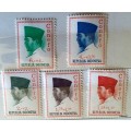 Indonesia - 1965 - President Sukarno Conefo - 5 Unused stamps