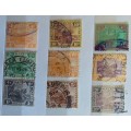 Malaya - 1904-22 - Federated Malay States - Tiger - 9 Used Hinged stamps