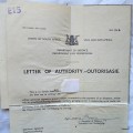 Union of South Africa - Department of Defence - 3-6-41 - Letter of Authority (Allotment/Allowance)