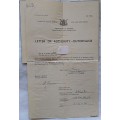 Union of South Africa - Department of Defence - 3-6-41 - Letter of Authority (Allotment/Allowance)