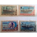 Nicaragua - 1957 - Commercial fleet - 4 Unused Hinged stamps