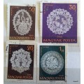 Hungary - 1960 - Lace designs - 4 Used Hinged stamps