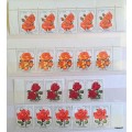 RSA - 1979 - Roses - 19 Unused stamps