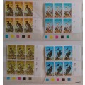 SWA - 1975 - Protected Birds of Prey - 4 Blocks of 6 Unused stamps