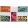 Syria - 1925 - Fortresses - Overprinted: Alaouites - 5 Unused Hinged Postage Due stamps