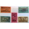 Syria - 1925 - Fortresses - Overprinted: Alaouites - 5 Unused Hinged Postage Due stamps