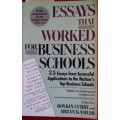 Essays That Worked for Business Schools - Ed: Boykin Curry and Brian Kasbar - Paperback