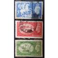 GB - 1951 - George VI - High Values - 3 Used stamps
