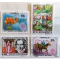 Mongolia - 1981 - Mixed Lot of 4 Used Hinged stamps
