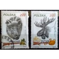 Poland - 1981 - Game Animals - 2 Cancelled Hinged stamps