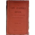 Cape Quarterly Review with which is Incorporated the Cape Monthly Magazine - October 1881